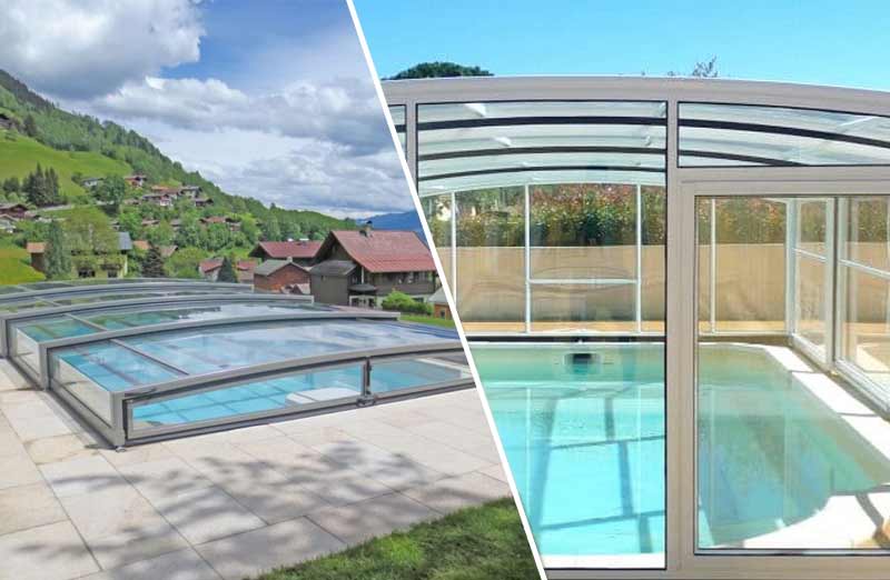 Comment choisir entre abri de piscine haut ou bas ?