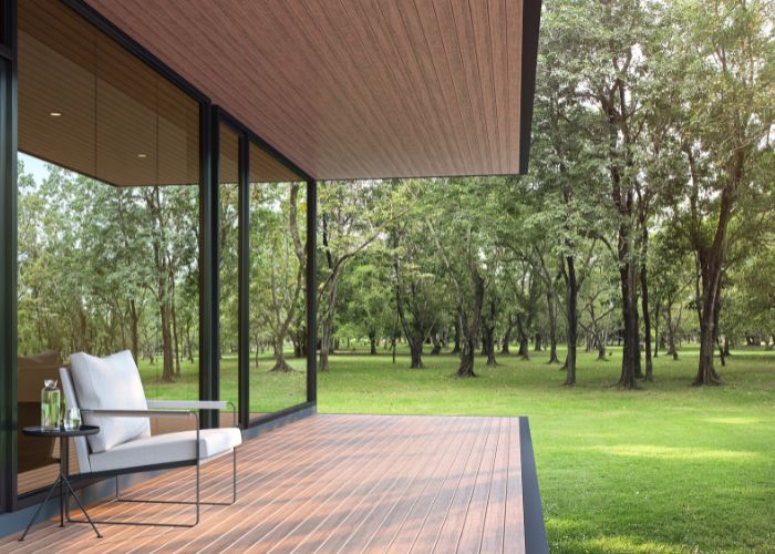 terrasse en bois exotique