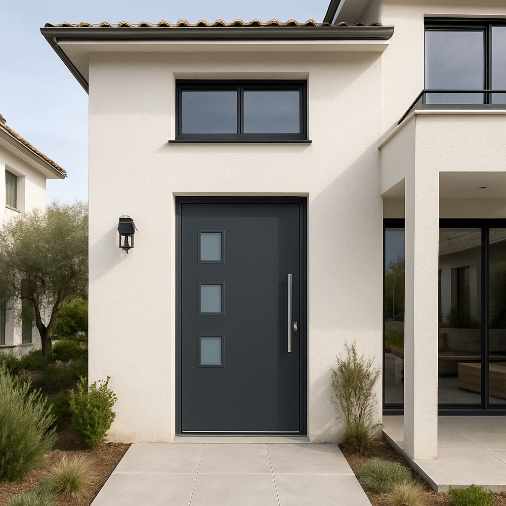 super maison moderne avec menuiseries gris anthracite