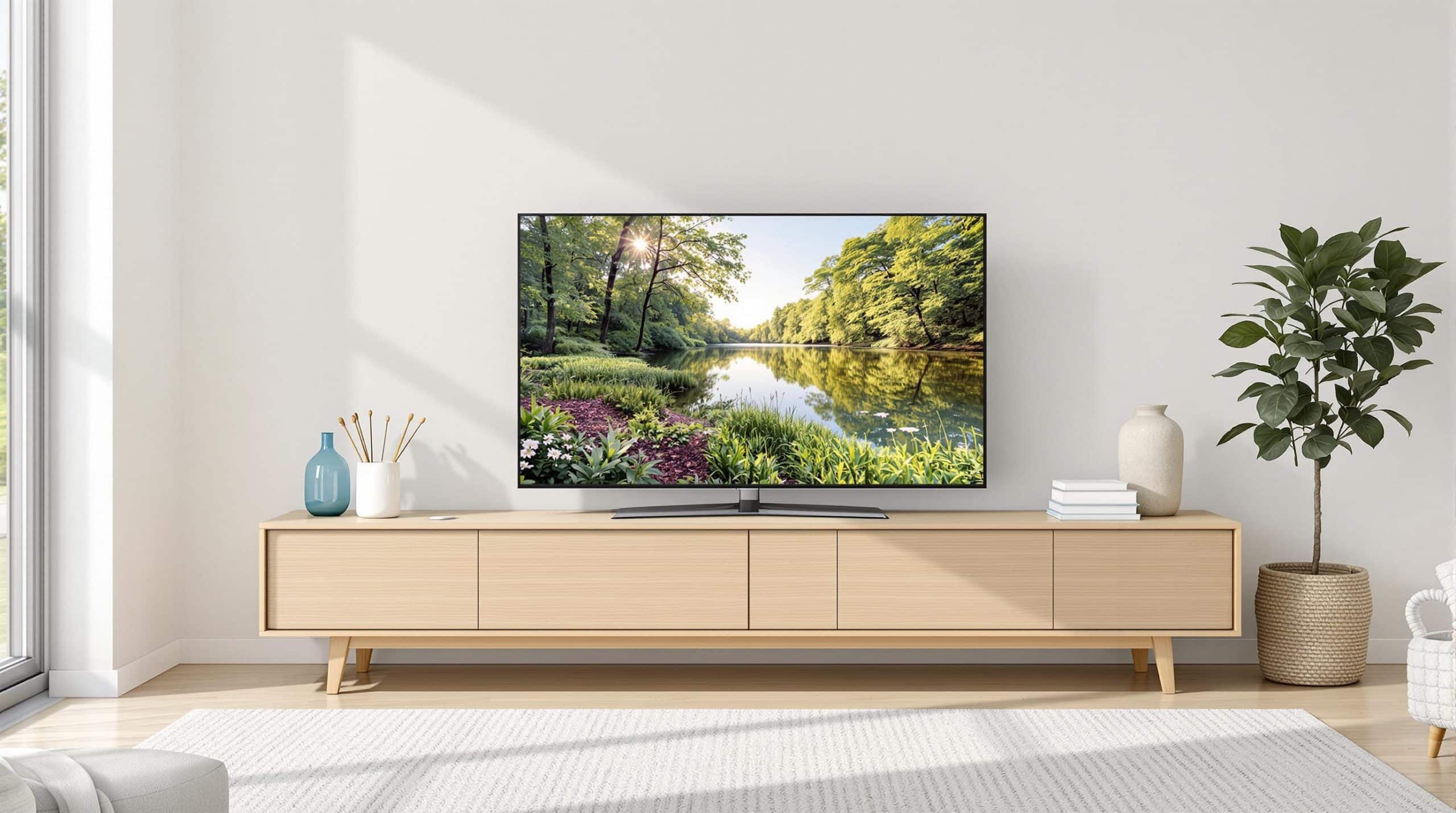 meuble bas tv clair