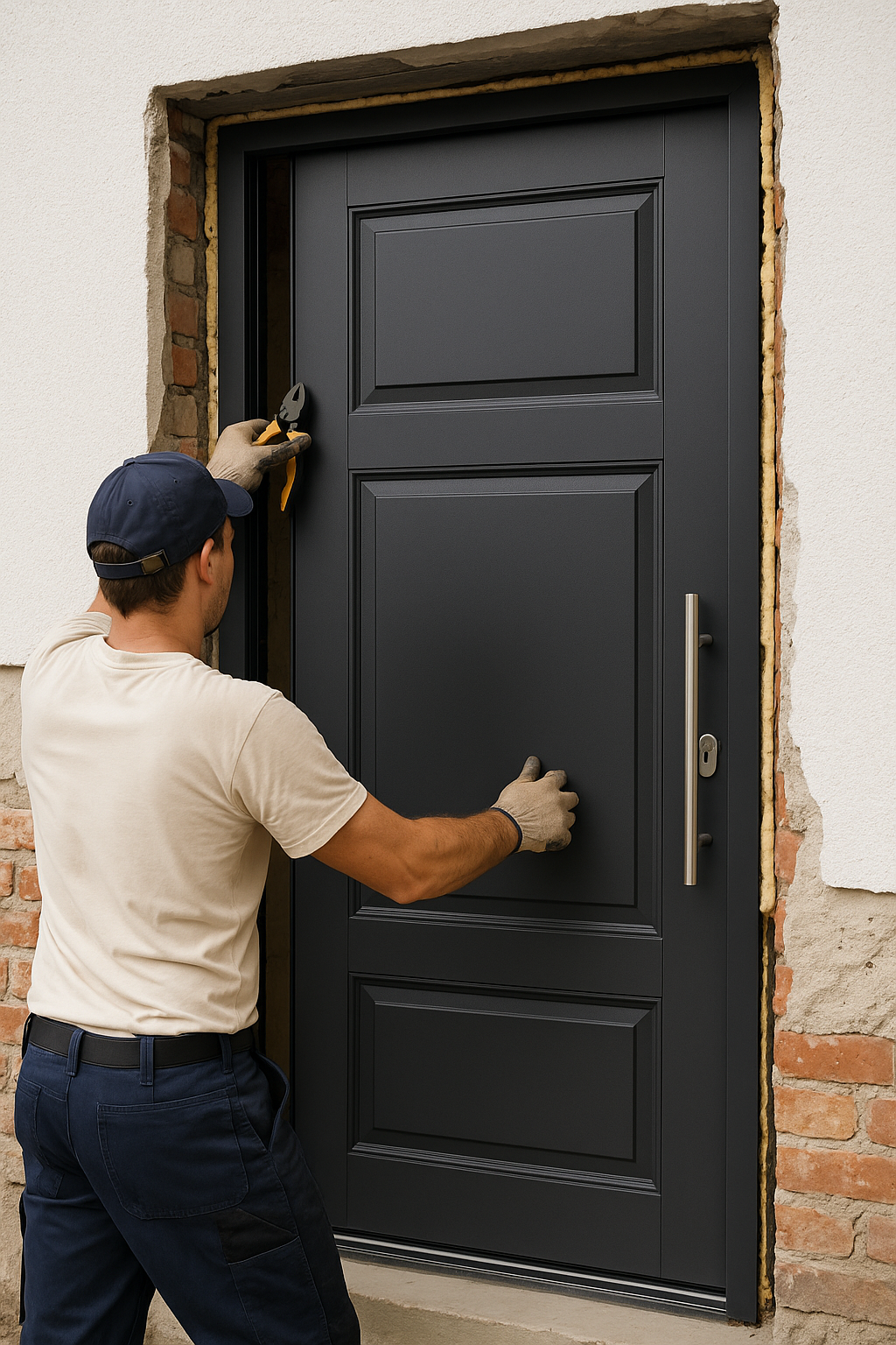 installation diy porte entrée