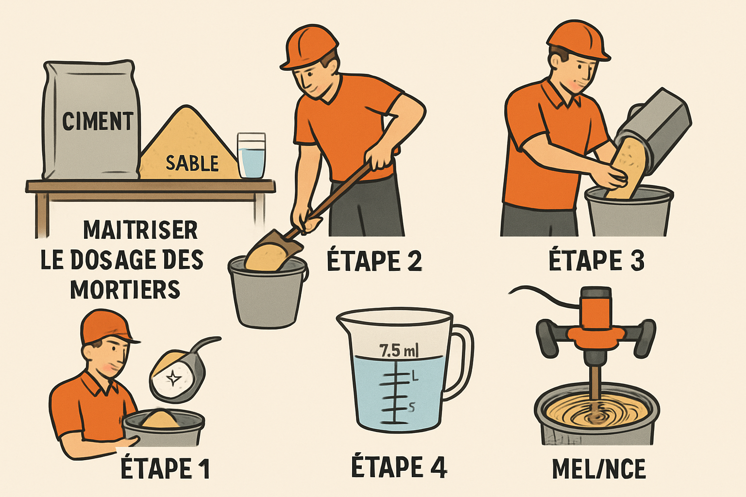 découvrez comment doser parfaitement vos mortiers grâce à 5 étapes faciles. suivez nos conseils pratiques pour obtenir des mélanges homogènes et garantir la solidité de vos travaux de construction ou de rénovation.