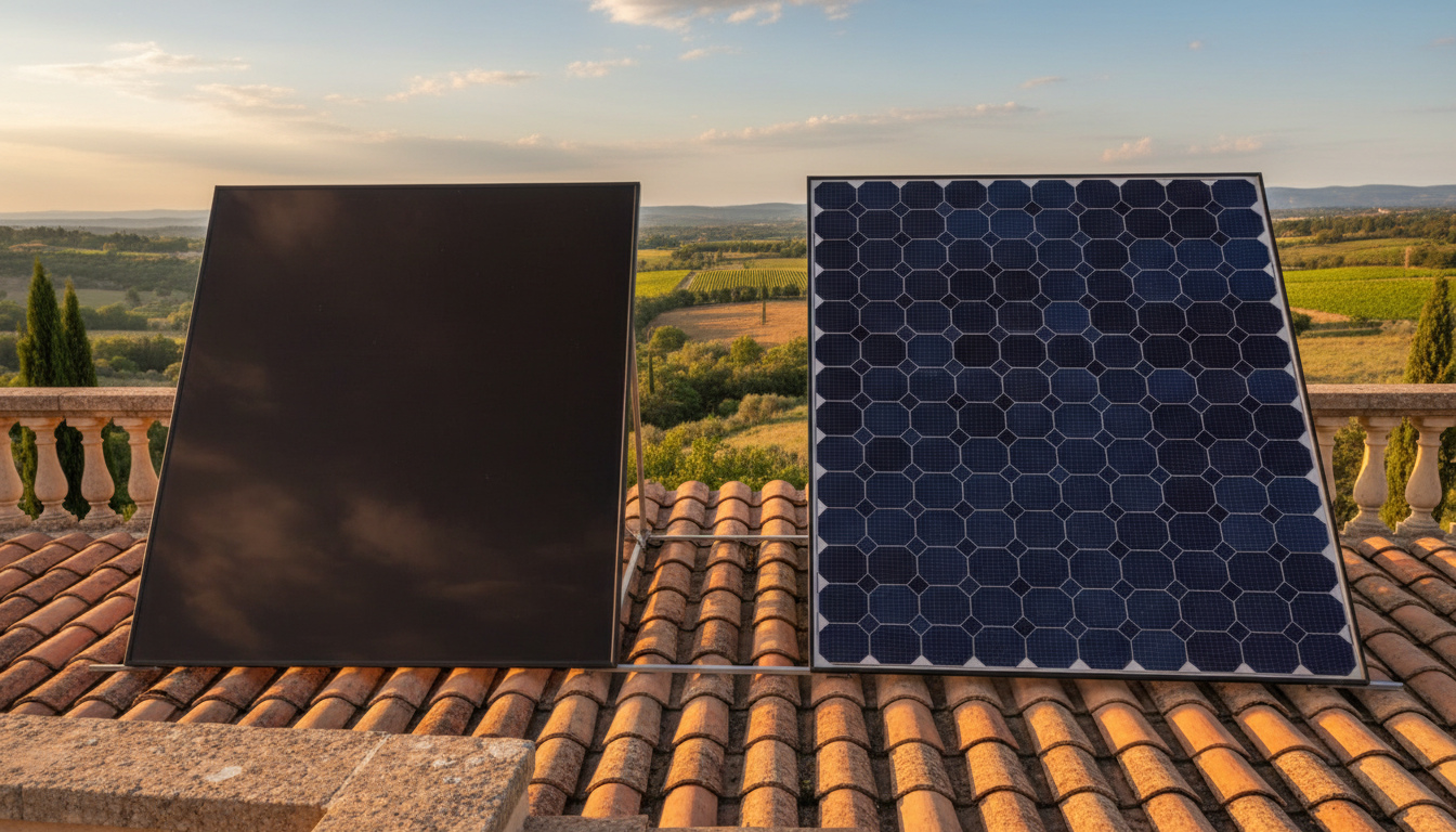panneaux solaires amorphes vs monocristallin