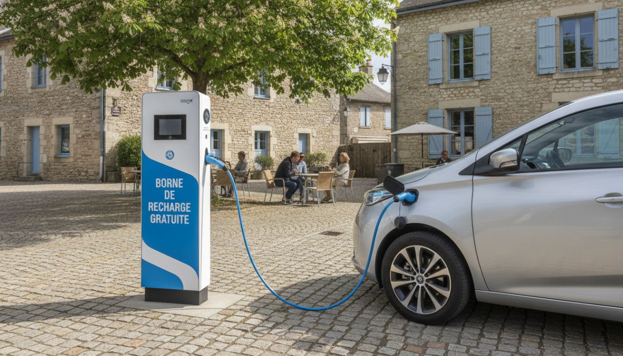 borne de recharge gratuite