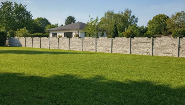 Prix d’une clôture en plaques de béton 2026 : tarif au ml et au m²