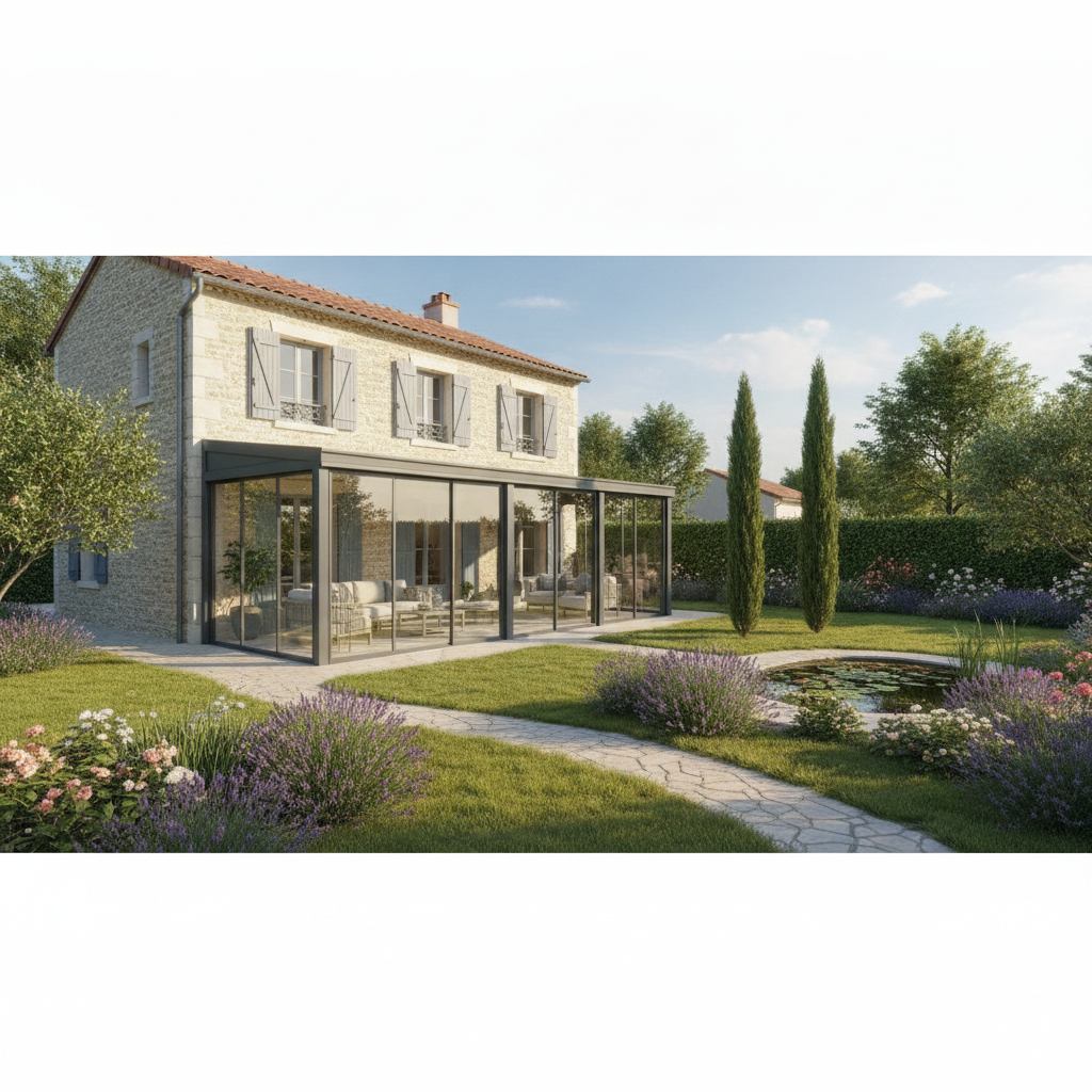 veranda akena aluminium extension maison