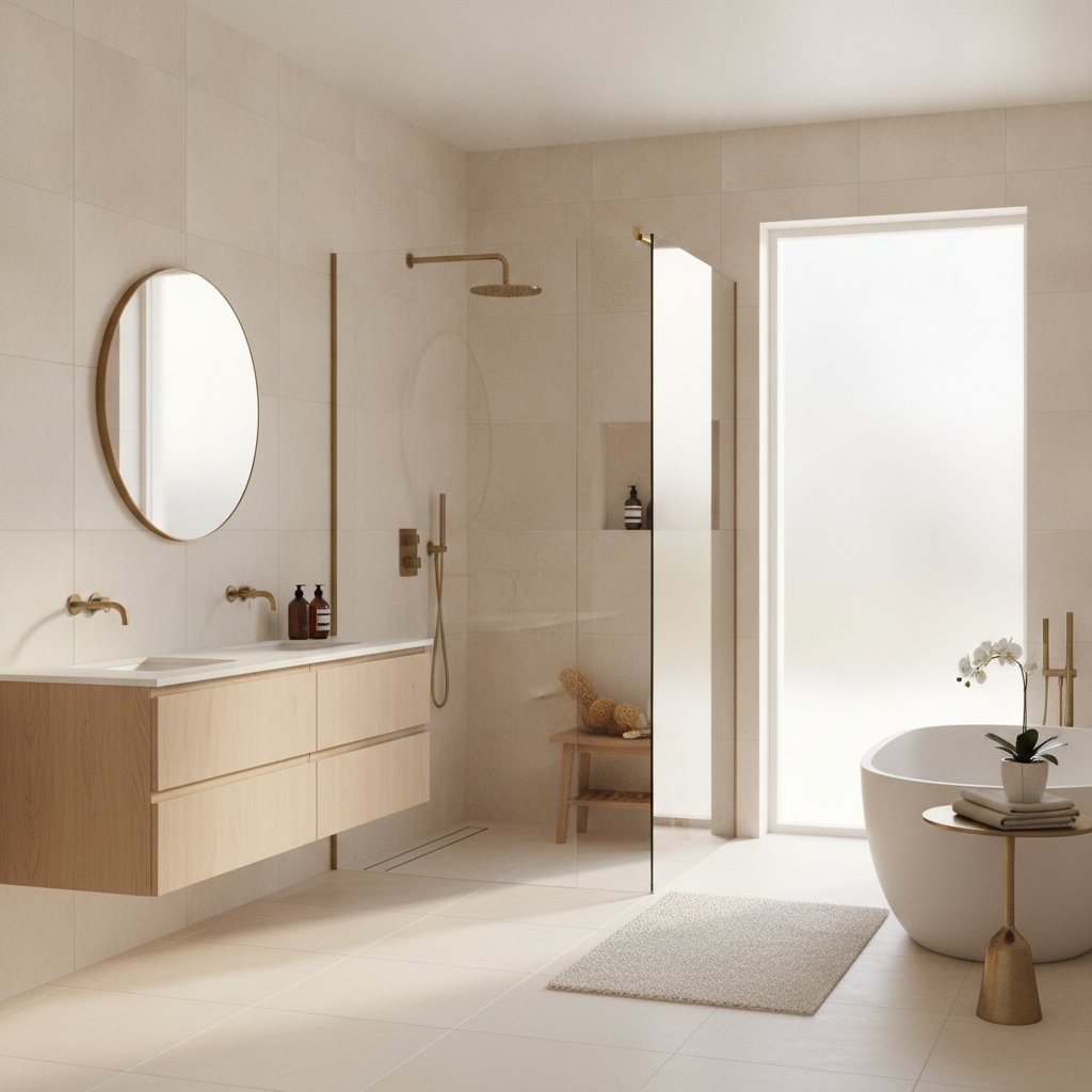 baignoire douche italienne - illustration