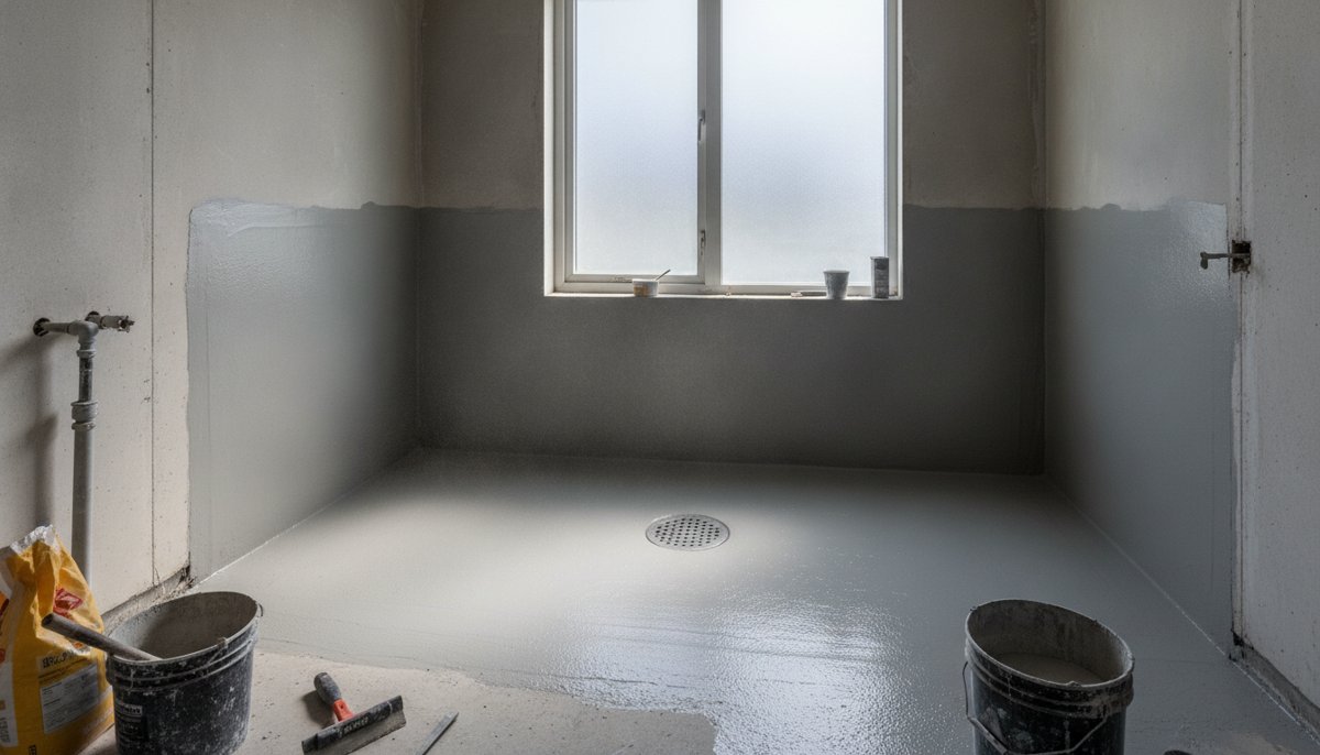 chantier de remplacement d une baignoire par une douche italienne avec evacuation au sol