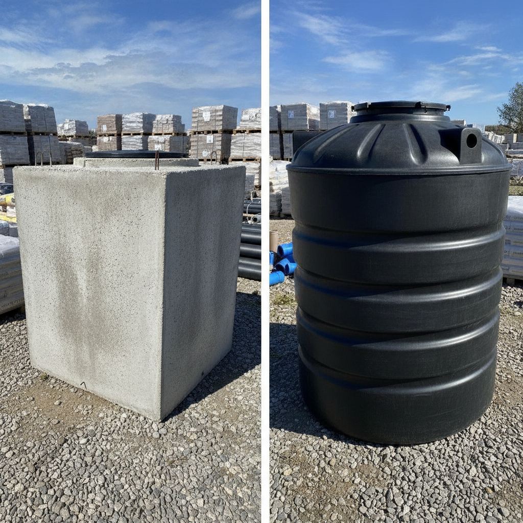 Comparatif fosse septique beton et polyethylene 3000 litres