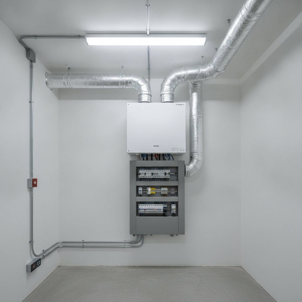 Caisson de ventilation double flux couplé au puits canadien
