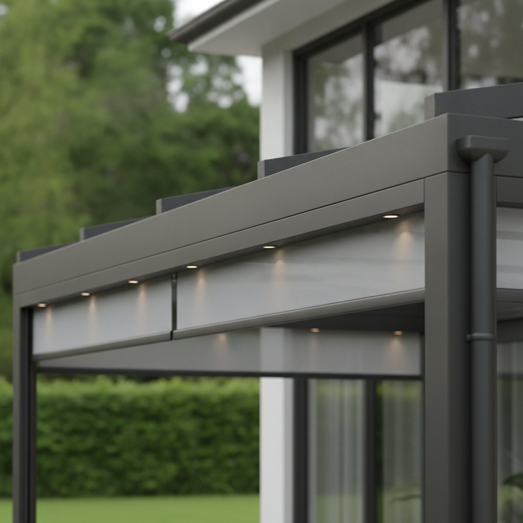 toiture veranda alu stores integres led
