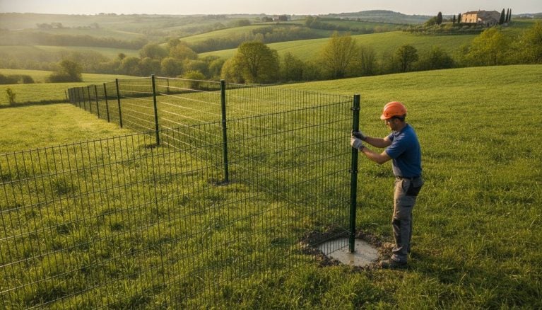 Prix d’une clôture grillage pour 1000 m² en 2026 : budget complet