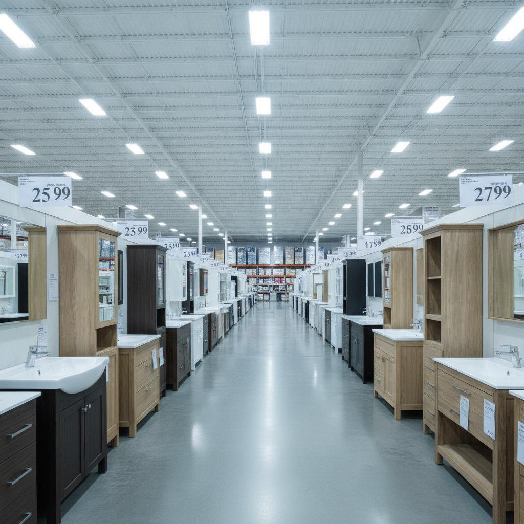 rayon meubles salle de bain magasin bricolage grande surface