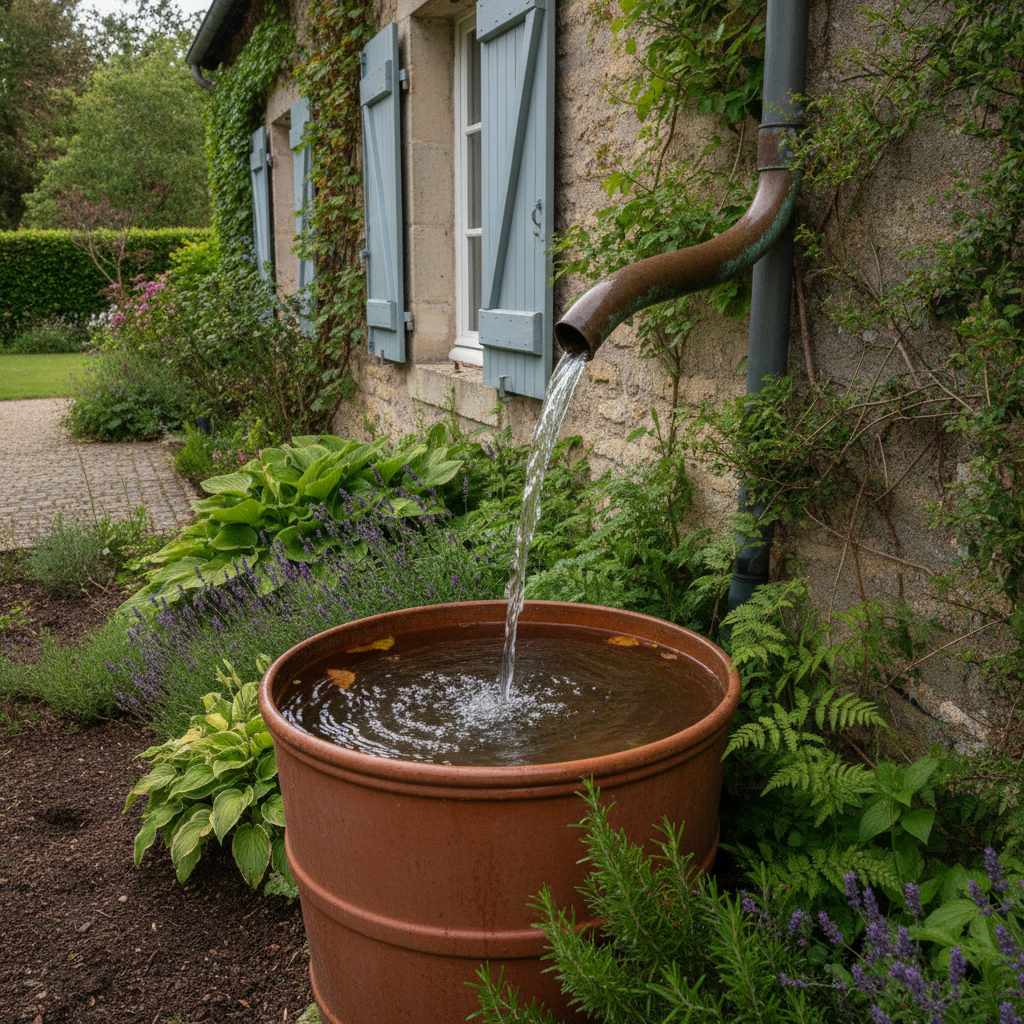 Ruissellement du produit demoussage toiture vers les eaux pluviales du jardin