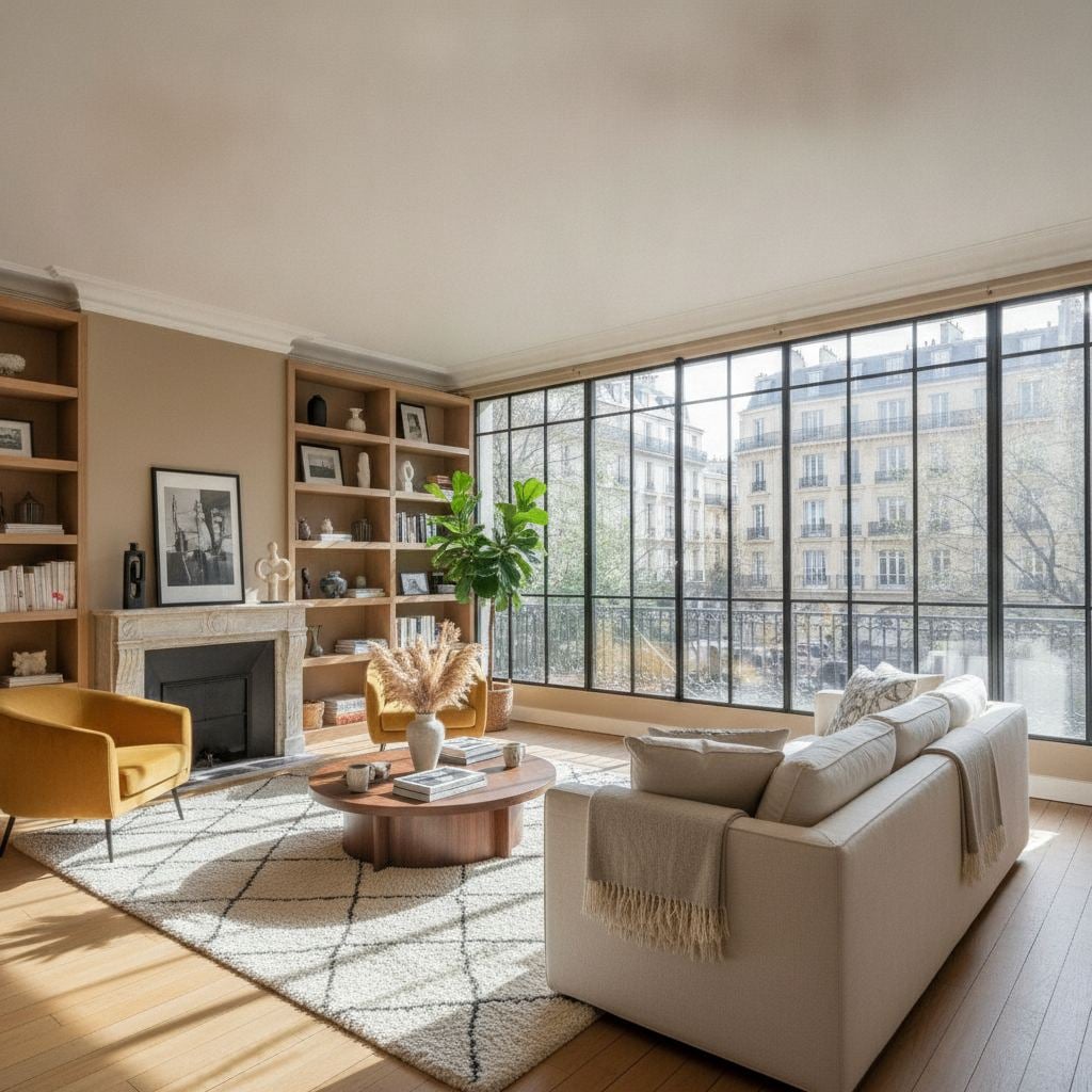 fenetre aluminium isolante salon lumineux