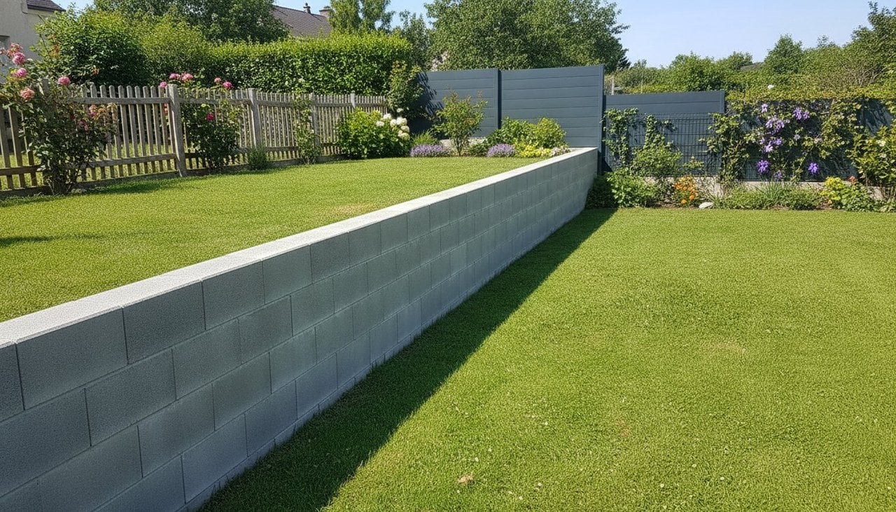 Mur de soutènement construit en limite de propriété après déclaration préalable