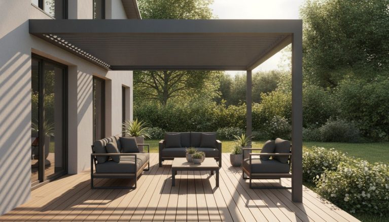 Pergola bioclimatique Leroy Merlin : prix 2026, gammes et pose