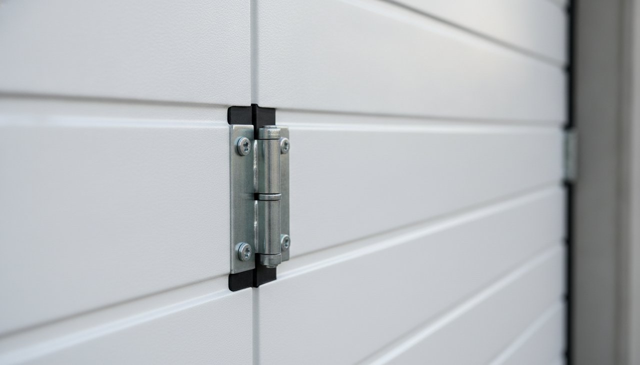 Détail des panneaux isolants d'une porte de garage sectionnelle Leroy Merlin