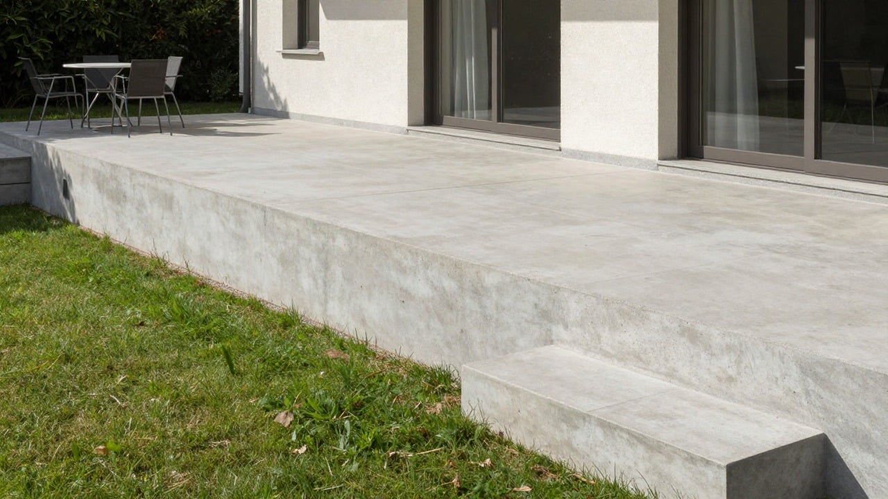 terrasse surélevée en béton