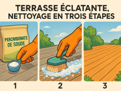 Obtenez une terrasse éclatante avec un dosage de percarbonate de soude en 3 étapes simples
