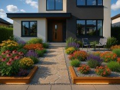 Aménager un parterre devant la maison en 2025 : idées faciles et tendances