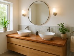 Plan de travail salle de bain bois : idées pour un aménagement réussi