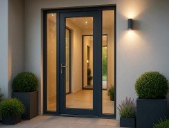 Porte d&rsquo;entrée aluminium vitrée moderne – Sur-mesure & Design