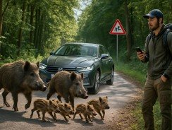 Sangliers en 2025 : quels dangers pour les promeneurs et automobilistes ?