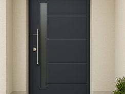Porte d&rsquo;entrée en aluminium gris anthracite : le choix moderne et sophistiqué